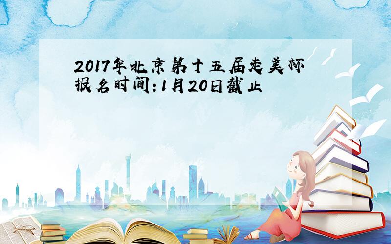 2017年北京第十五届走美杯报名时间：1月20日截止