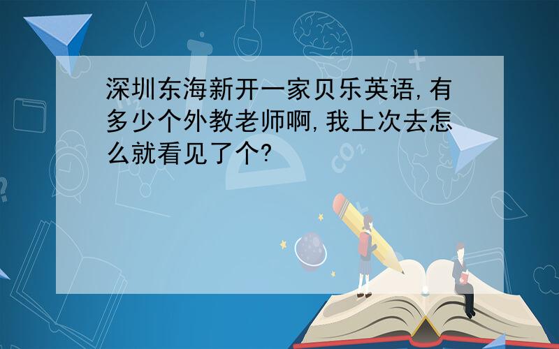 深圳东海新开一家贝乐英语,有多少个外教老师啊,我上次去怎么就看见了个?