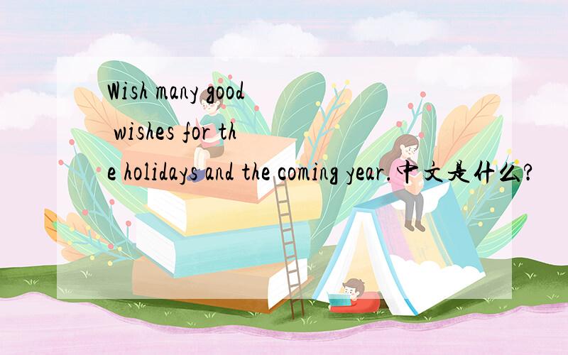 Wish many good wishes for the holidays and the coming year.中文是什么?