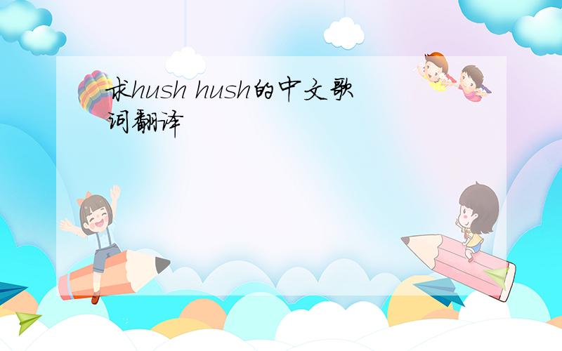 求hush hush的中文歌词翻译