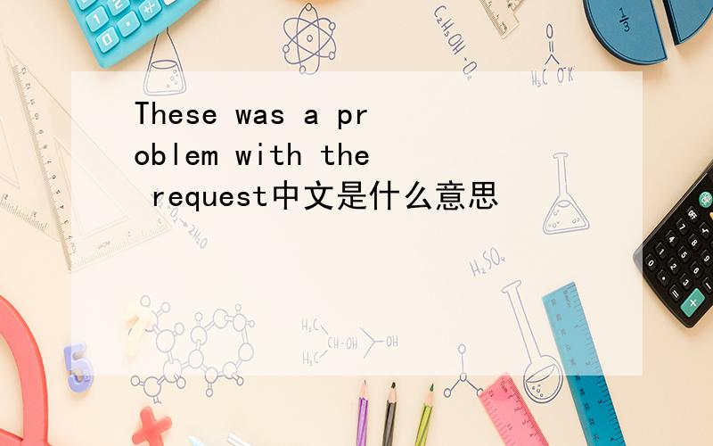 These was a problem with the request中文是什么意思