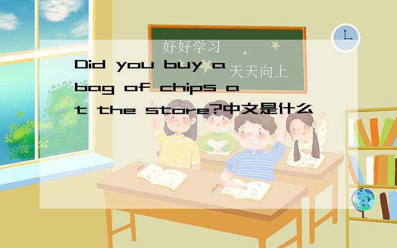 Did you buy a bag of chips at the store?中文是什么