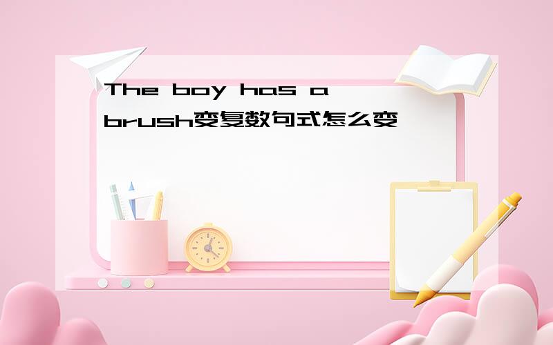 The boy has a brush变复数句式怎么变