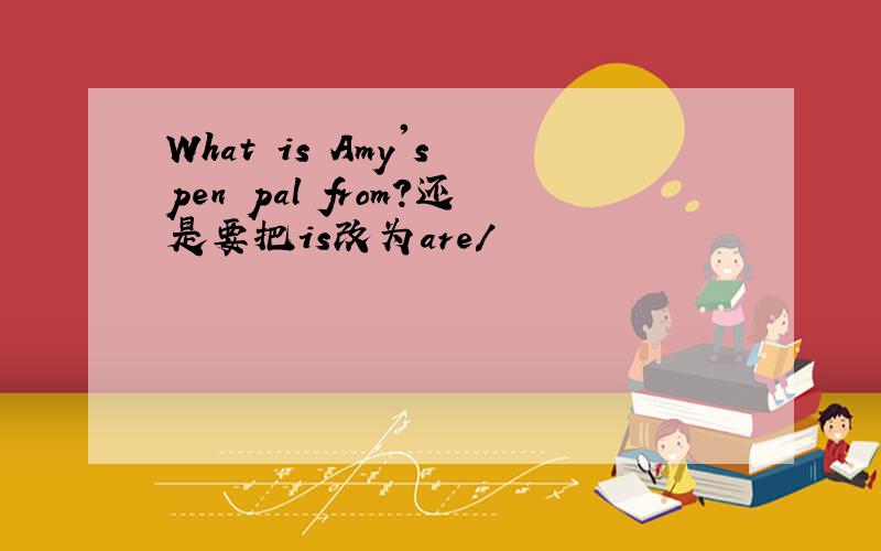 What is Amy's pen pal from?还是要把is改为are/