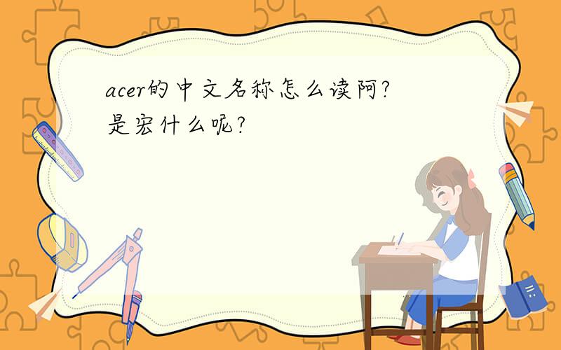 acer的中文名称怎么读阿?是宏什么呢?
