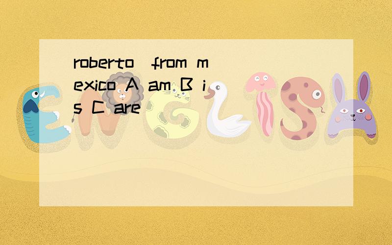 roberto_from mexico A am B is C are