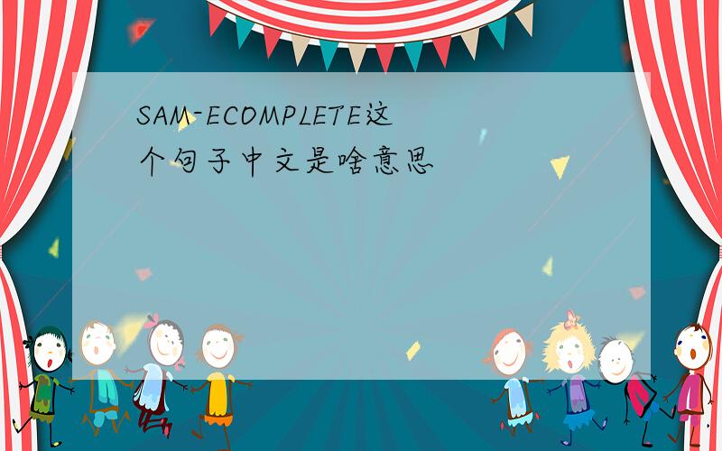 SAM-ECOMPLETE这个句子中文是啥意思
