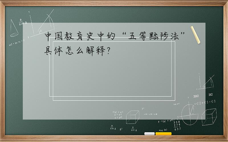中国教育史中的“五等黜陟法”具体怎么解释?