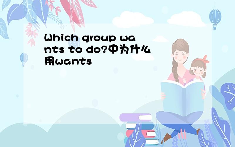 Which group wants to do?中为什么用wants