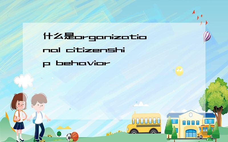 什么是organizational citizenship behavior