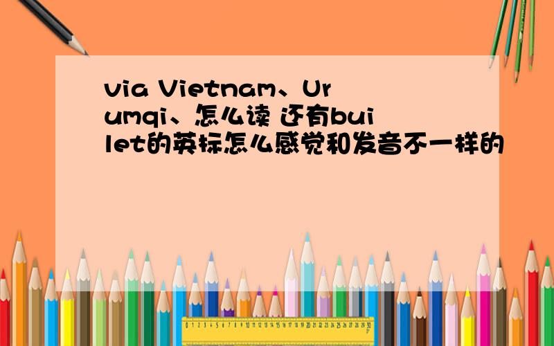 via Vietnam、Urumqi、怎么读 还有builet的英标怎么感觉和发音不一样的