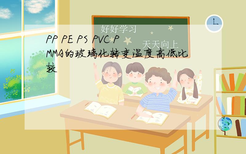 PP PE PS PVC PMMA的玻璃化转变温度高低比较