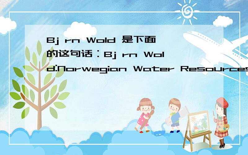 Bj rn Wold 是下面的这句话：Bj rn Wold:Norwegian Water Resources and Energy Directorate,P.O.Box 5091,MJ.,N-0301 OSLO,Norway.