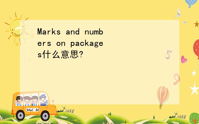 Marks and numbers on packages什么意思?