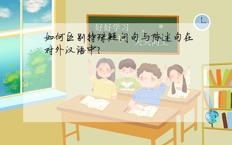如何区别特殊疑问句与陈述句在对外汉语中?