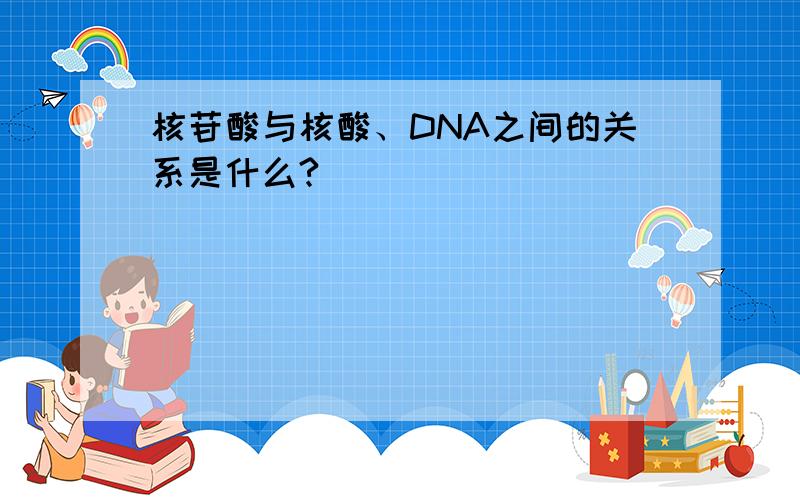 核苷酸与核酸、DNA之间的关系是什么?