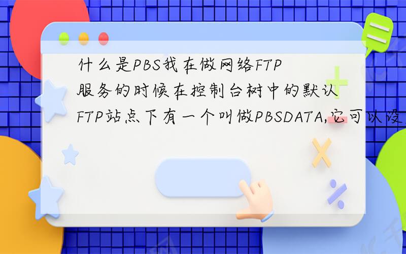 什么是PBS我在做网络FTP服务的时候在控制台树中的默认FTP站点下有一个叫做PBSDATA,它可以设置目录安全性和虚拟目录,有什么作用.