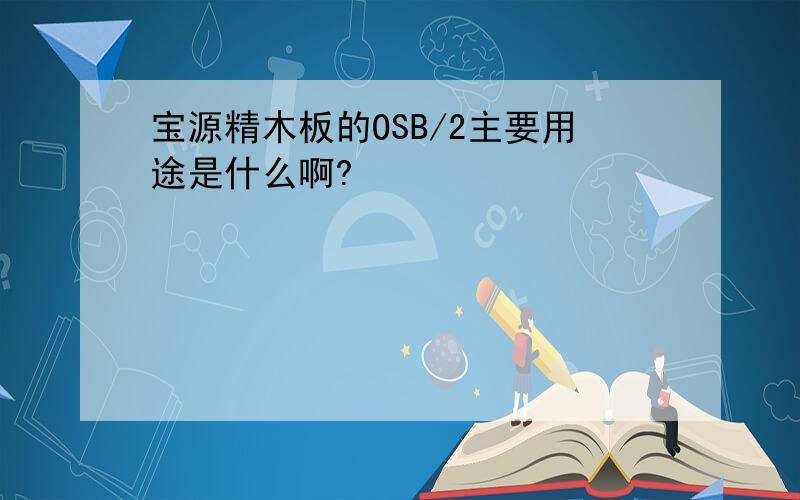 宝源精木板的OSB/2主要用途是什么啊?