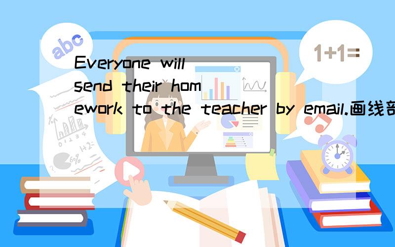 Everyone will send their homework to the teacher by email.画线部分提问_____ _____ everyone send their homework to the teacher?忘了，画线部分是by email
