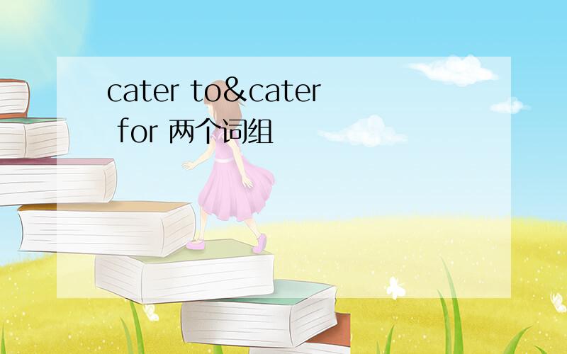 cater to&cater for 两个词组