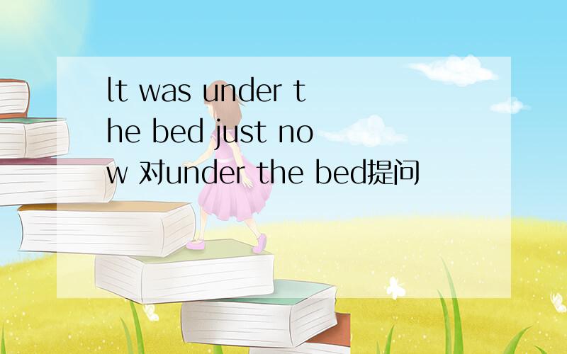 lt was under the bed just now 对under the bed提问