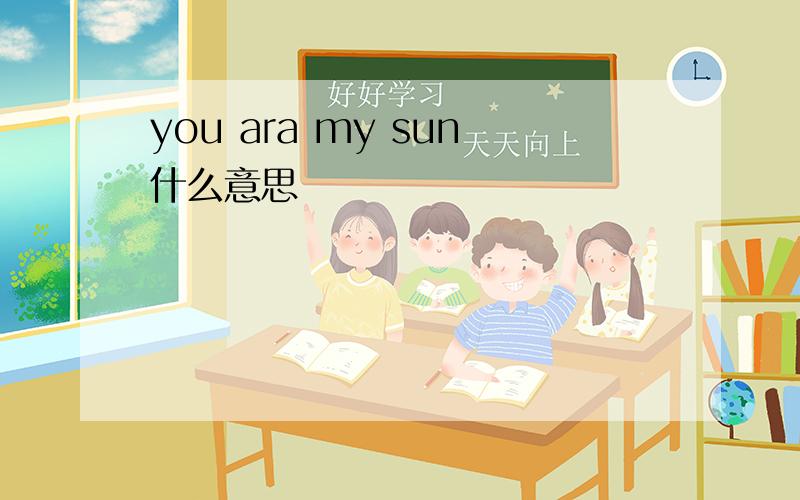 you ara my sun什么意思