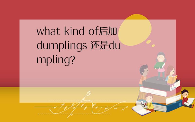 what kind of后加dumplings 还是dumpling?