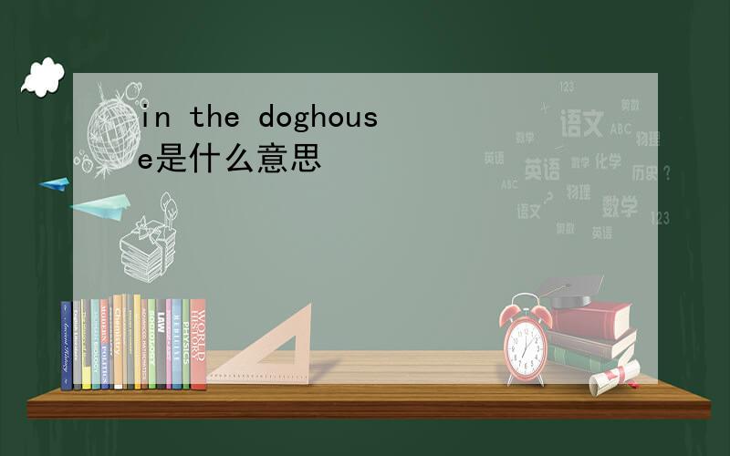 in the doghouse是什么意思