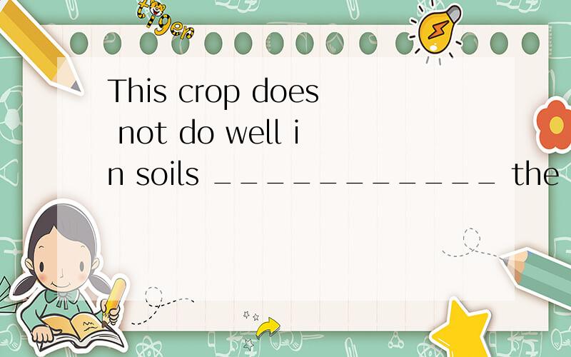 This crop does not do well in soils ___________ the one for which it has been specially developedA) outside B) other than C) beyond D) rather than 翻译,并说明一下选D不选B的理由?