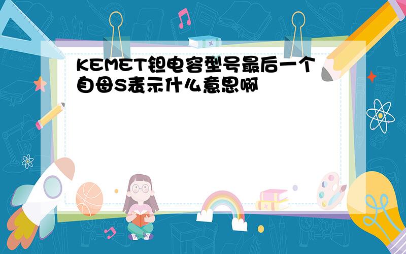 KEMET钽电容型号最后一个自母S表示什么意思啊